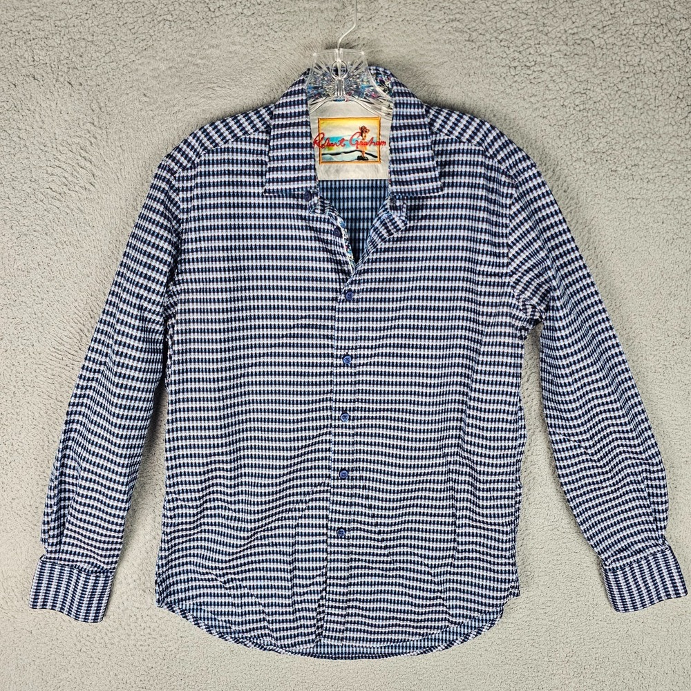 Robert Graham Shirt Men's Small Plaid Egyptian Classic Fit Long Sleeve Button-Up